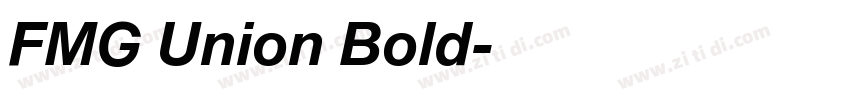 FMG Union Bold字体转换